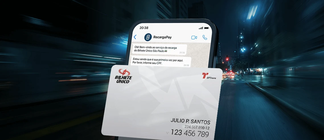 Recarga Bilhete Único São Paulo com cartão